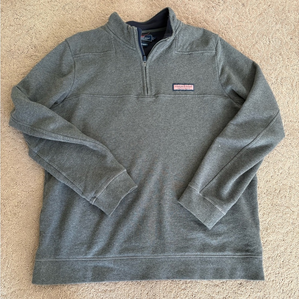 Vineyard Vines quarter zip sweater men’s size large gray